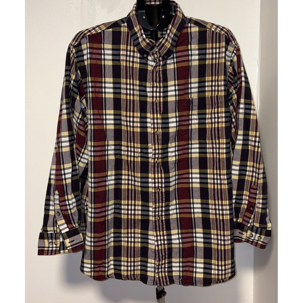 VTG Duck Head Button Down Shirt Multi‎ Color Check Cotton Mens XXLarge Outerwear